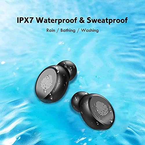 WJCCY Bluetooth kablosuz kulaklıklar Spor Su Geçirmez Kulaklık Bluetooth 5.0 mikrofonlu kulaklık Dokunmatik Kontrol HiFi Kulaklıklar