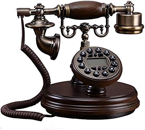SXRDZ Retro Telefon Vintage Telefon Katı Ahşap Avrupa Telefon Antika Telefon Ev Oturma Odası Sabit Ofis Telefon Retro Telefon