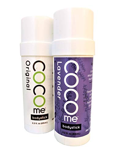 CocoMe-Organik Nemlendirici Lavanta Vücut Sopa ve Dudak Balsamı Duo-Bakire Hindistan Cevizi Yağı ve Anti-Aging Balmumu Cilt