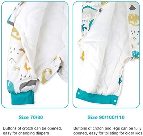MooMoo Bebek Uyku Çuval Bebek Uyku Tulumu ile Ayaklar Kış Toddler Giyilebilir Battaniye ile Bacaklar Kalınlaşmak 3.5 Tog 6