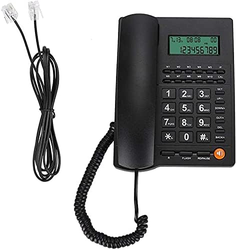 ALİSALQ Sabit Sabit Telefon Ev Sabit Telefon Ekran Arayan Kımlığı Telefon için Ev Ofis Otel Restoran Siyah Ev Telefonu