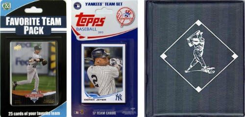 Major league Baseball New York Yankees Lisanslı 2013 Topps Takım Favori Oyuncu Ticaret Kartları ve Depolama Albümü ile ayarlayın