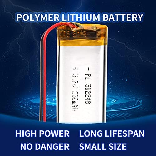YTKavq 3.7 V 230 mAh Pil 302248 Lityum Polimer İyon Şarj Edilebilir Li-Ion Li-Po Pil ile 2 P PH 2.0 mm Pitch Bağlayıcı